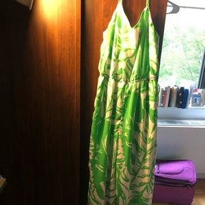 Green and white floral LILY jumper